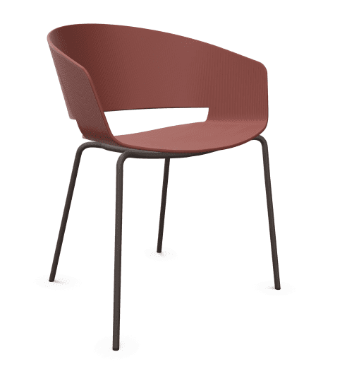 10. silla ronda rojo oxido