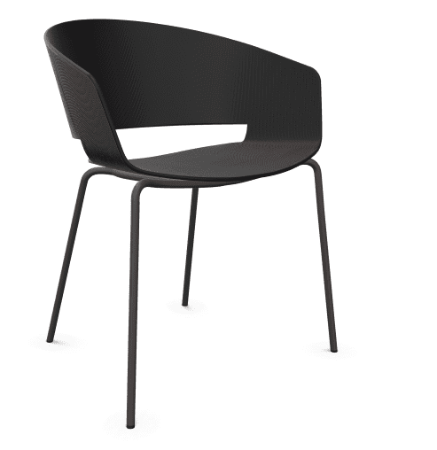 3. silla ronda negro