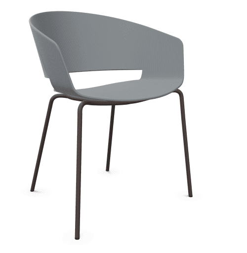 5. silla ronda gris oscuro