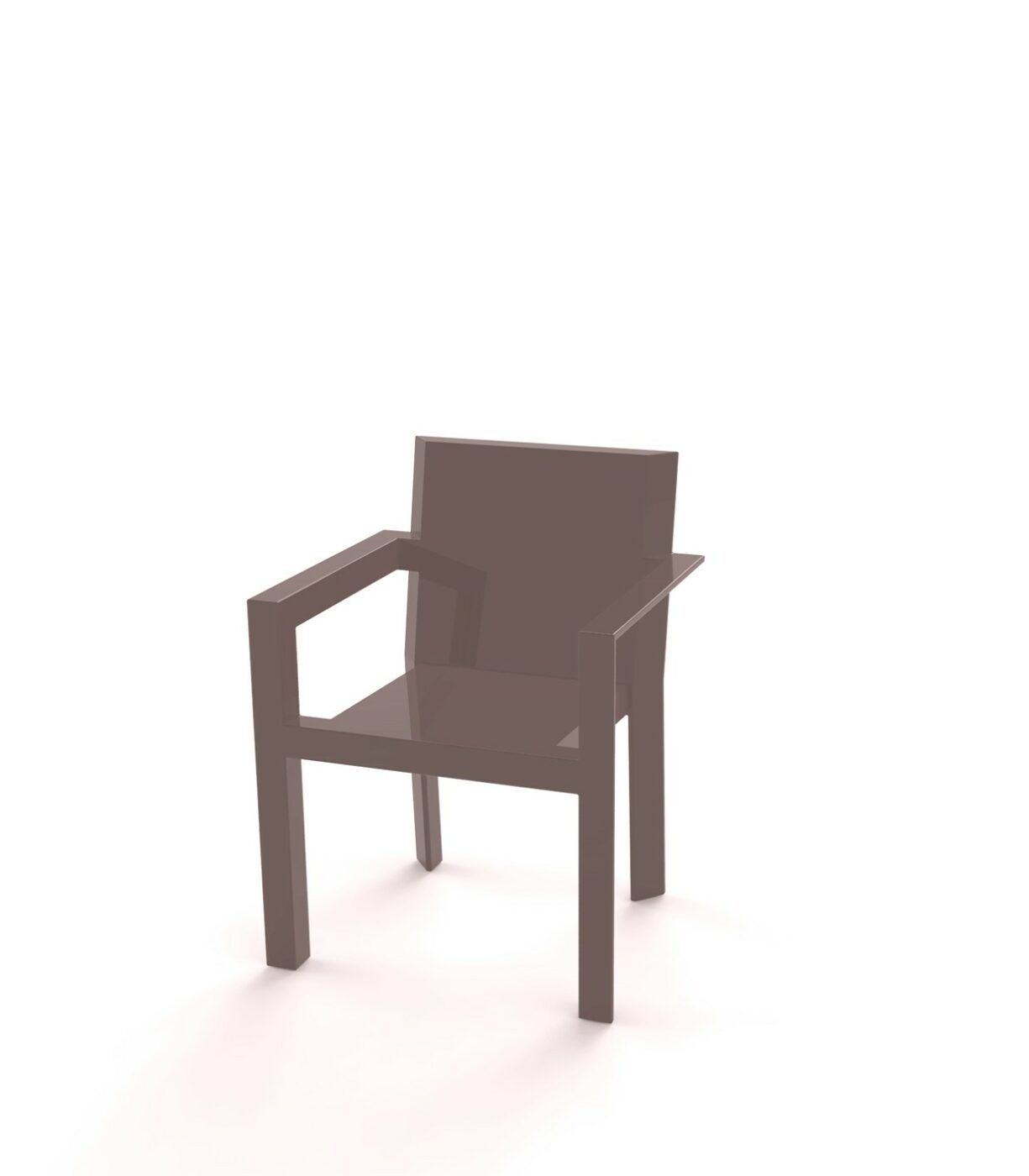 Silla con brazos Frame marrón