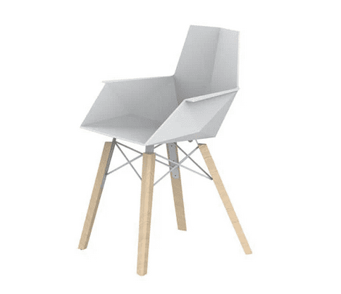 silla faz madera brazos clara blanca