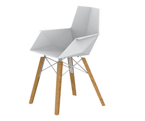 silla faz madera brazos oscura blanca