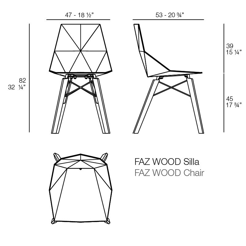 silla faz madera medidas
