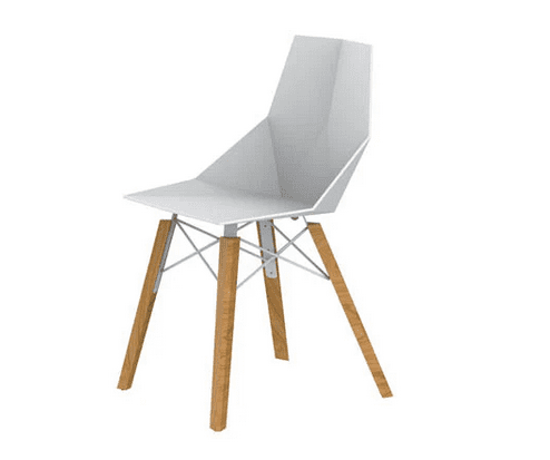 silla faz madera oscura blanca