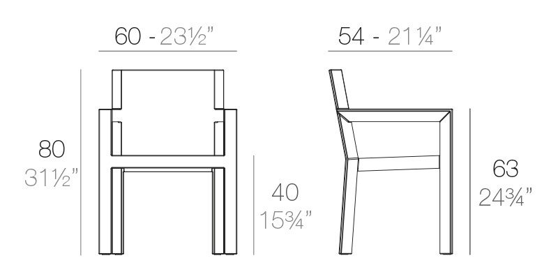 silla frame medidas