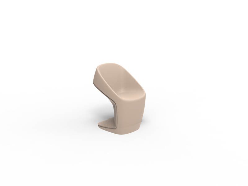 silla ufo crema