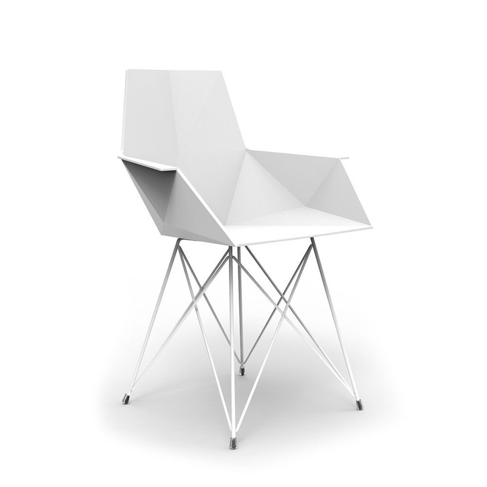 sillón faz metálico brazo blanca