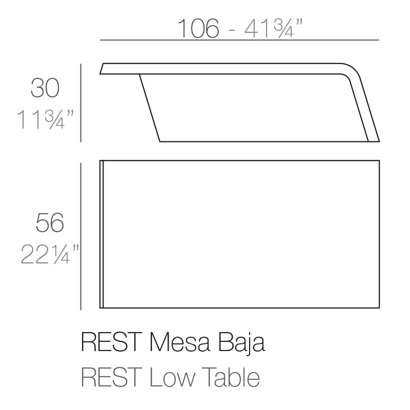 mesa café rest medidas