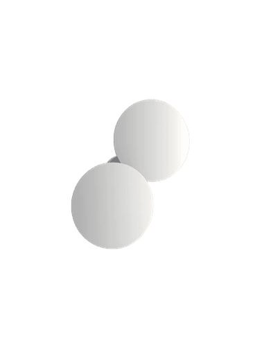 aplique-plafón puzzle round double blanco
