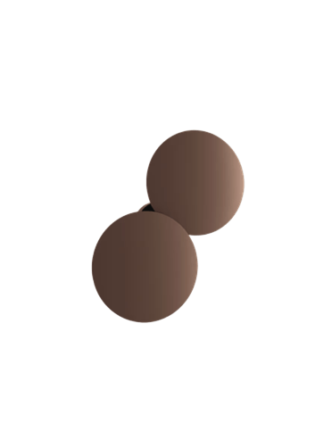 aplique-plafón puzzle round double marrón