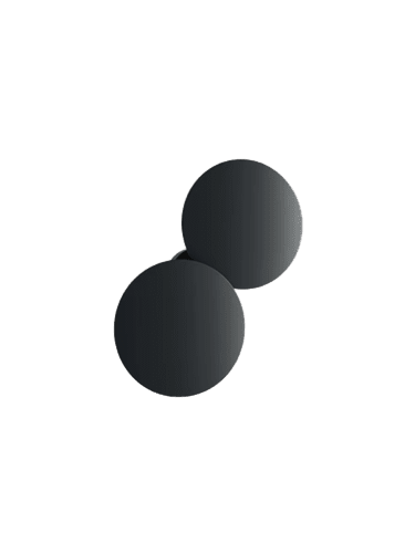 aplique-plafón puzzle round double negro