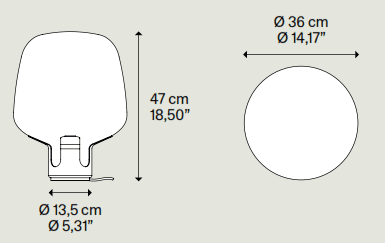 lámpara de pie flar medium medidas