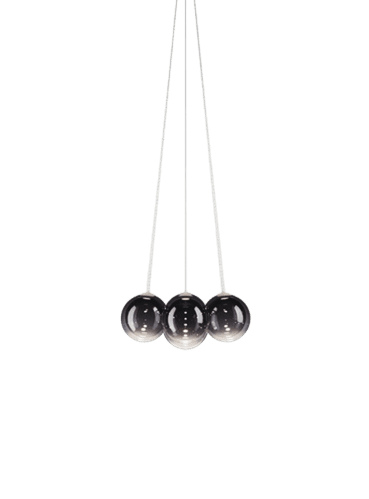 suspensión random cloud 7 lights ahumado 23cm