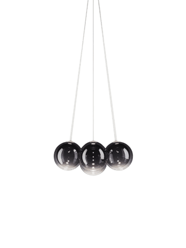 suspensión random cloud 7 lights ahumado 28cm