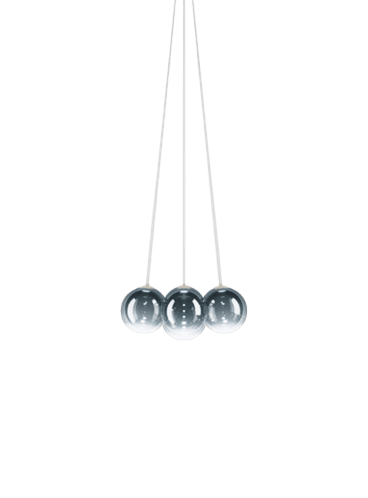 suspensión random cloud 7 lights azul metalizado 23cm