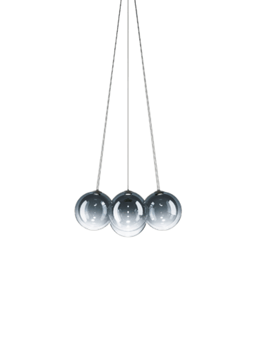 suspensión random cloud 7 lights azul metalizado 28cm