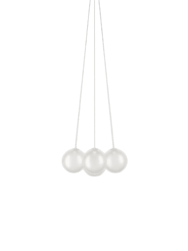 suspensión random cloud 7 lights blanco satinado 23cm