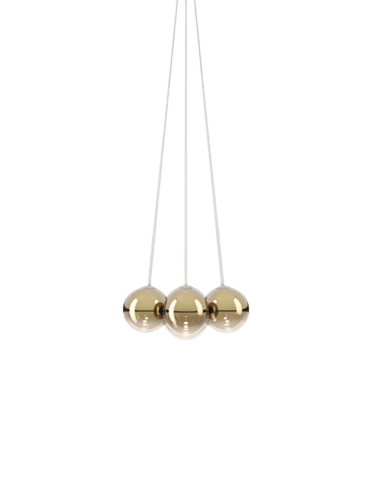 suspensión random cloud 7 lights oro claro 23cm