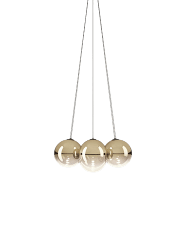 suspensión random cloud 7 lights oro claro 28cm