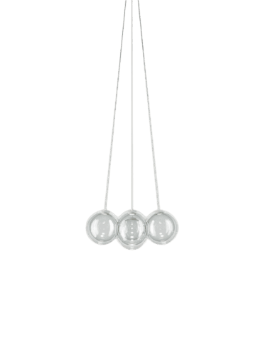 suspensión random cloud 7 lights transparente 23cm