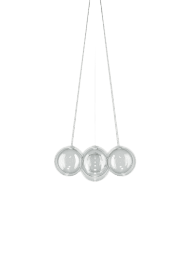 suspensión random cloud 7 lights transparente 28cm