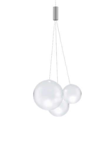 suspensión random cromo - blanco satinado