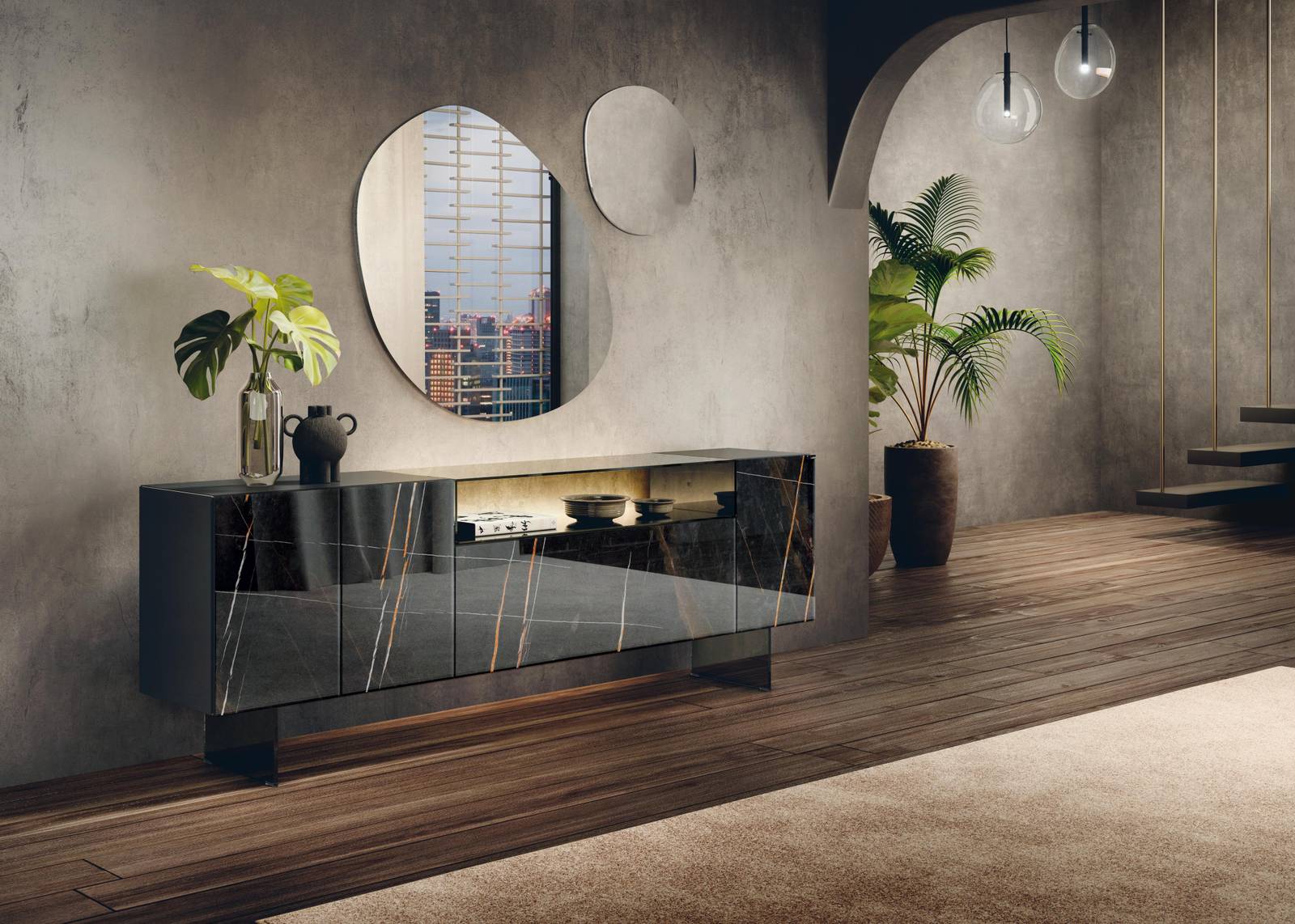 Aparador 36e8 Glass 1328 ambiente
