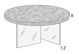 Mesa de comedor Lago 2250 medidas