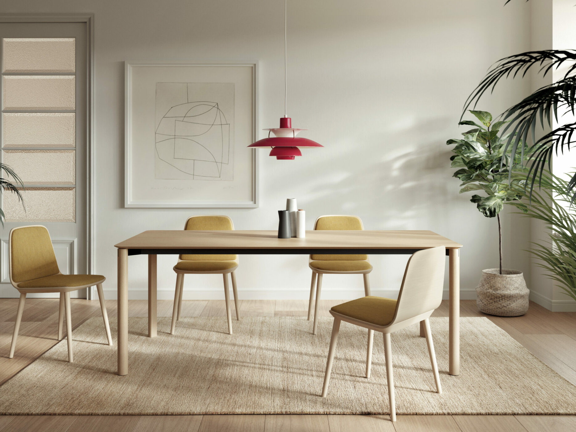 Mesa Laga madera ambiente 3