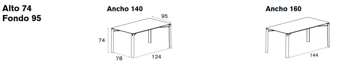 Mesa Laga madera medidas 1
