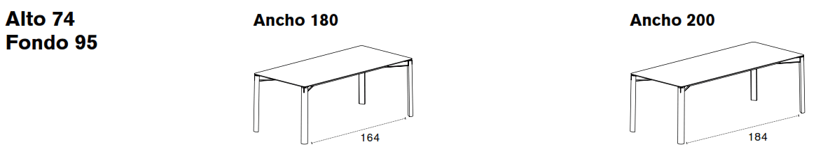 Mesa Laga madera medidas 2