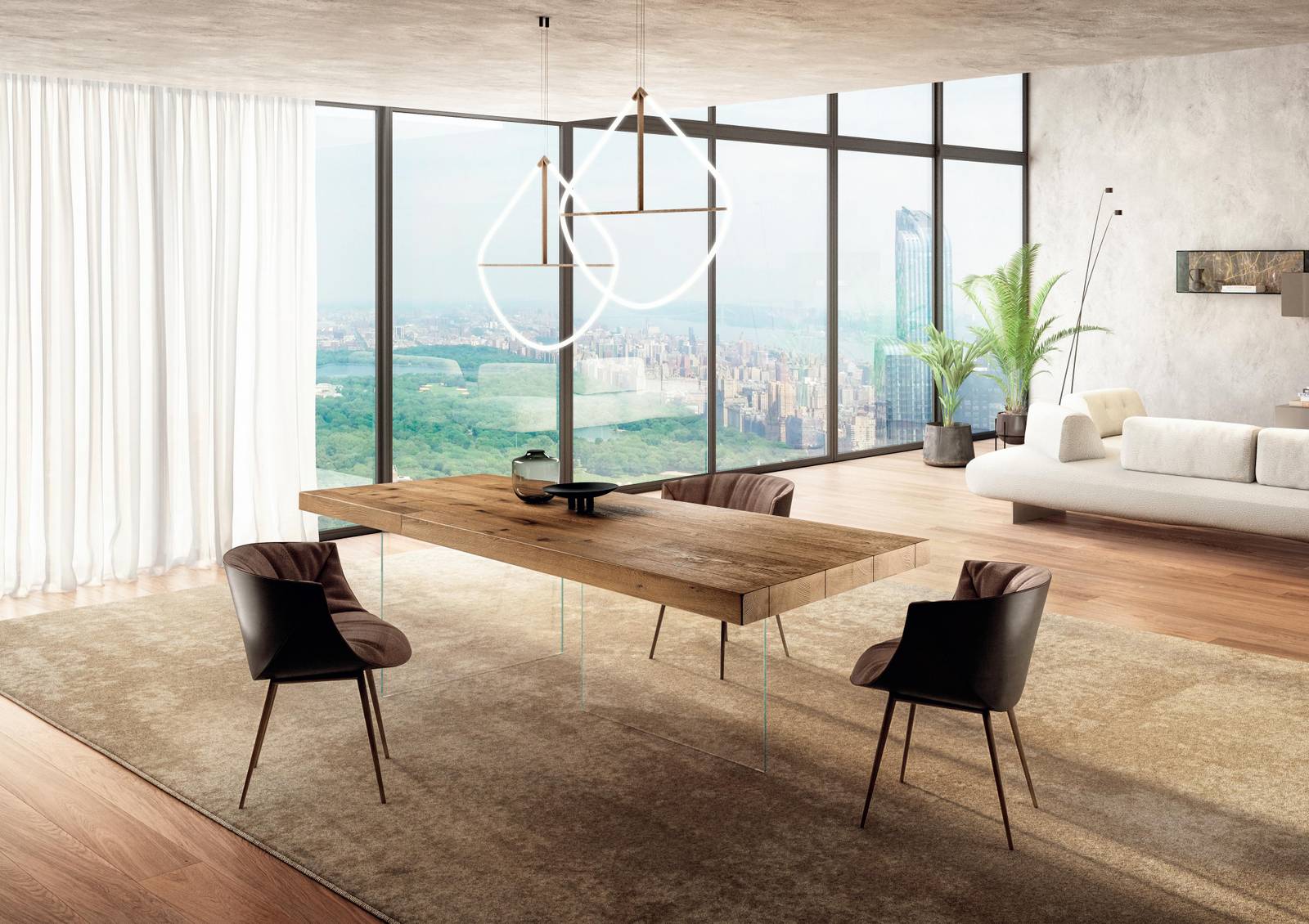 Mesa de comedor Air 2170W de Lago